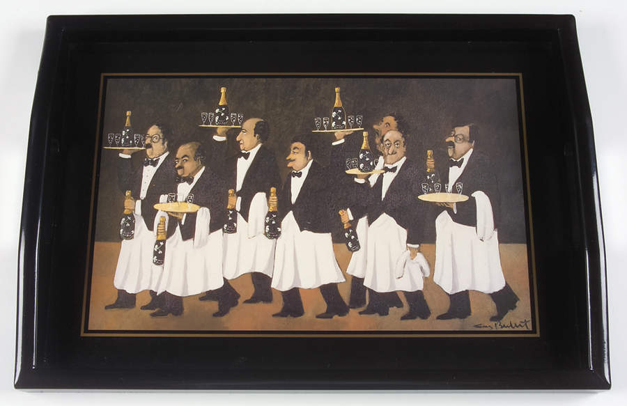 Charge of The Bottle Brigade, The Rectangular Wood Tray by Guy Buffet-1
