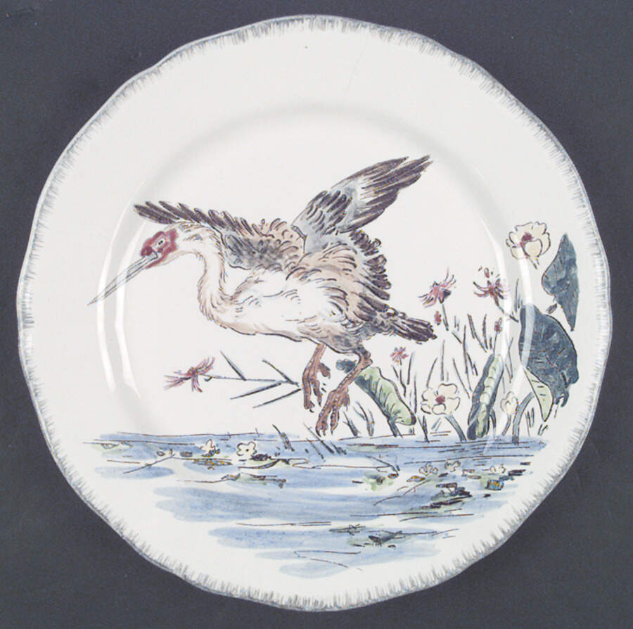 Les Grands Oiseaux Dinner Plate by Faiencerie De Gien-1