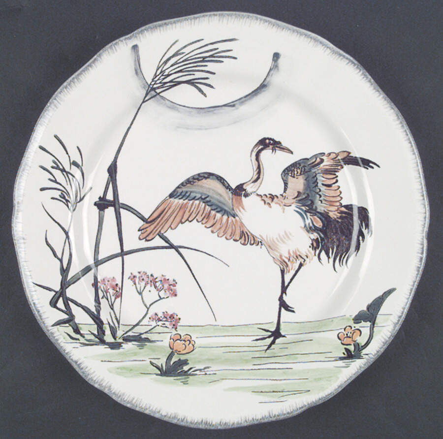 Les Grands Oiseaux Dinner Plate by Faiencerie De Gien-1