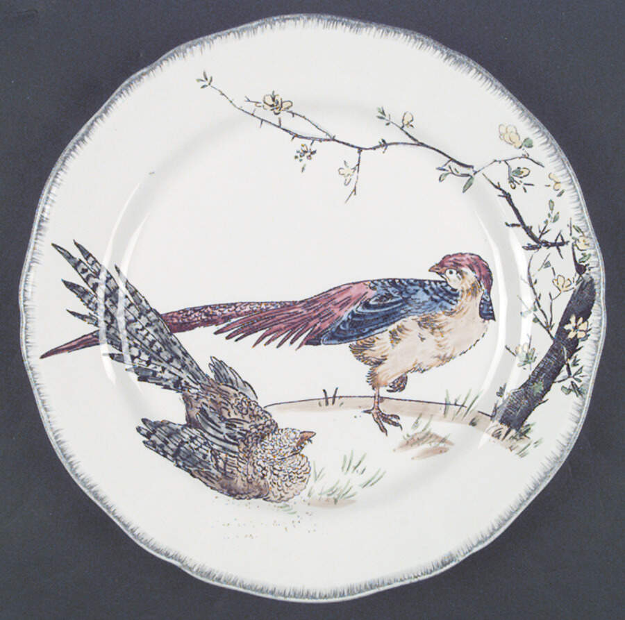 Les Grands Oiseaux Dinner Plate by Faiencerie De Gien-1