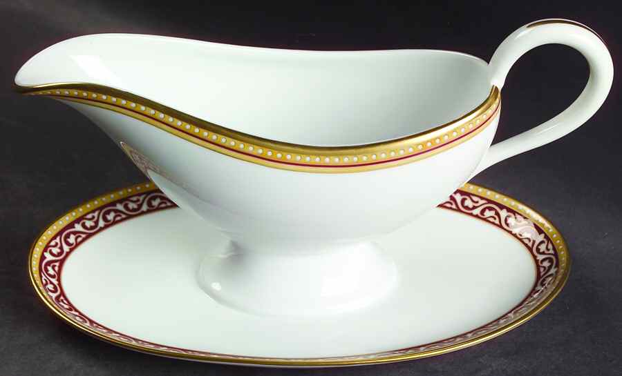 Venice Gravy Boat with Attached Underplate by Ginori 1735-1