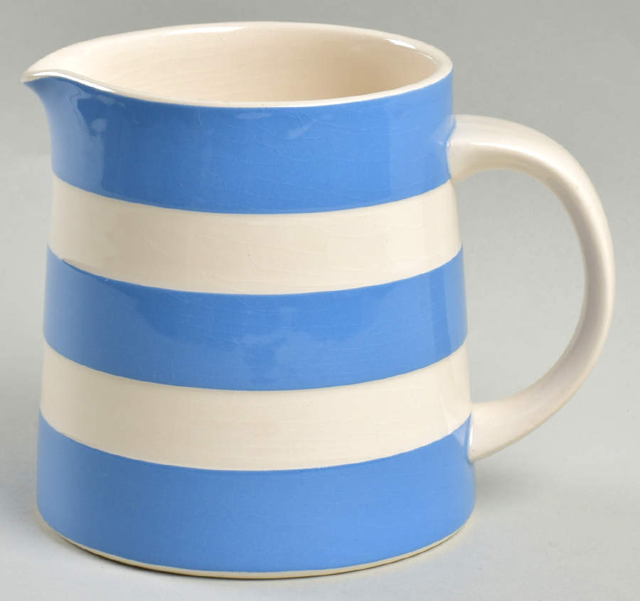 Cornish Blue Cream Cornishware 20 Oz Dreadnought Jug by T G Green (England)-1