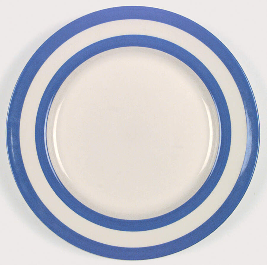 Cornish Blue Cream Cornishware Dinner Plate by T G Green (England)-1