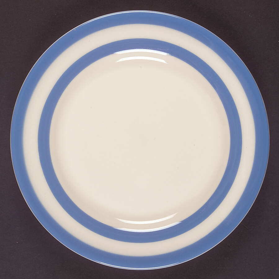 Cornish Blue Cream Cornishware Dessert/Pie Plate by T G Green (England)-1