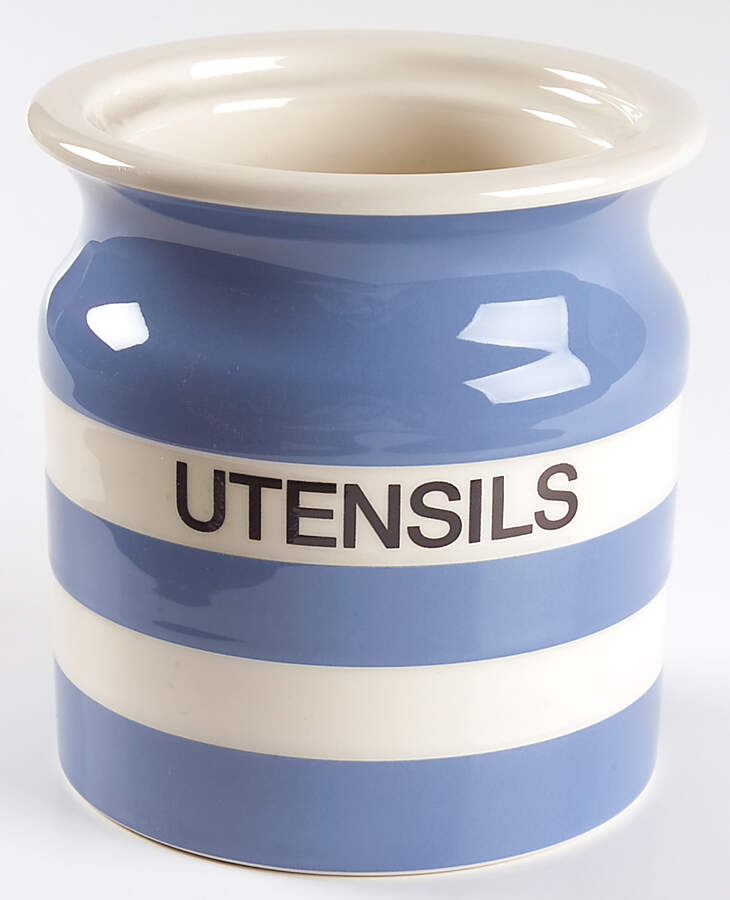 Cornish Blue Cream Cornishware Utensil Holder by T G Green (England)-1