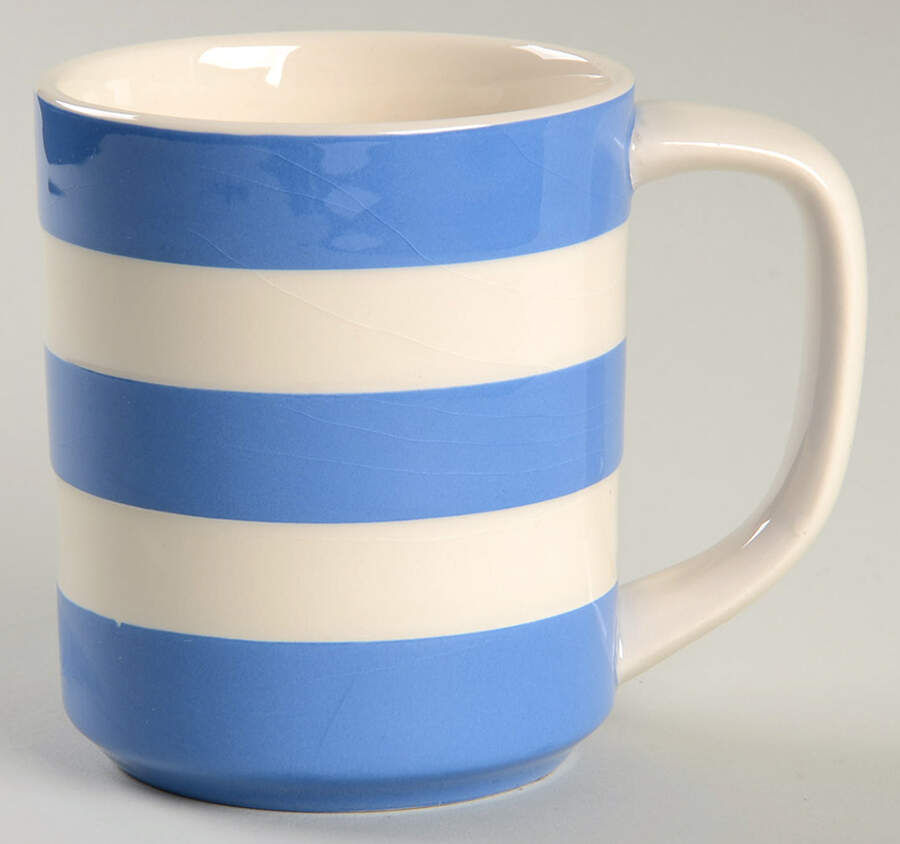 Cornish Blue Cream Cornishware Mug by T G Green (England)-1