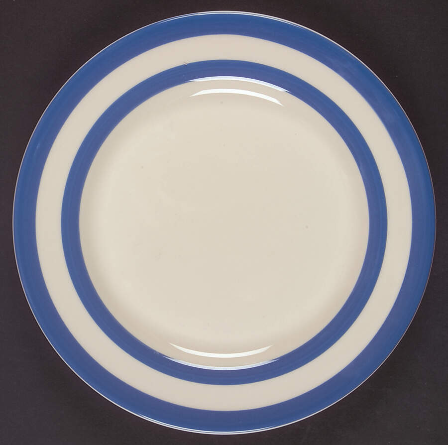 Cornish Blue Cream Cornishware Luncheon Plate by T G Green (England)-1