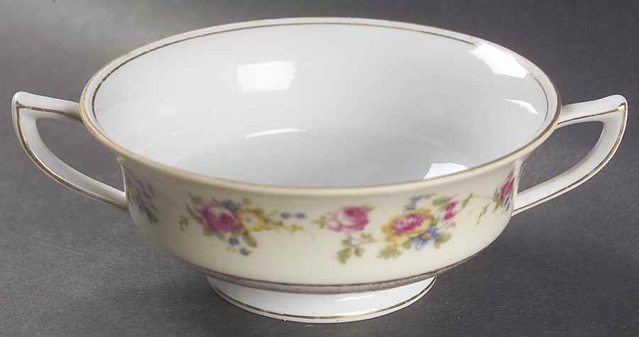 Hostess Footed Cream Soup Bowl by Gold Castle-1