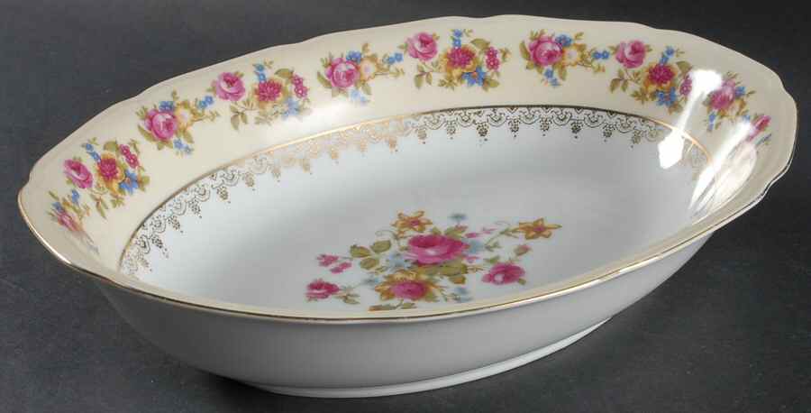 Hostess 10" Oval Vegetable Bowl by Gold Castle-1