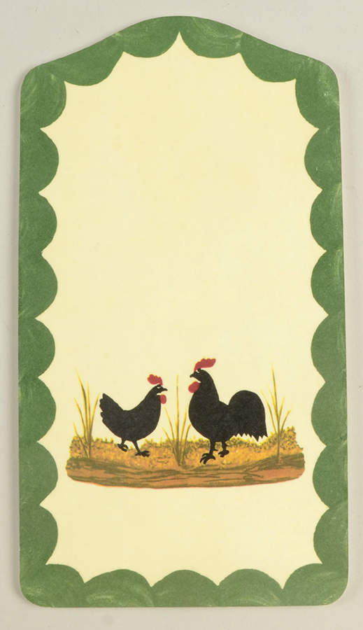 Cocks and Hens Acrylic 1 Handle Rectangular Cutting Board by Georg Schmider-1