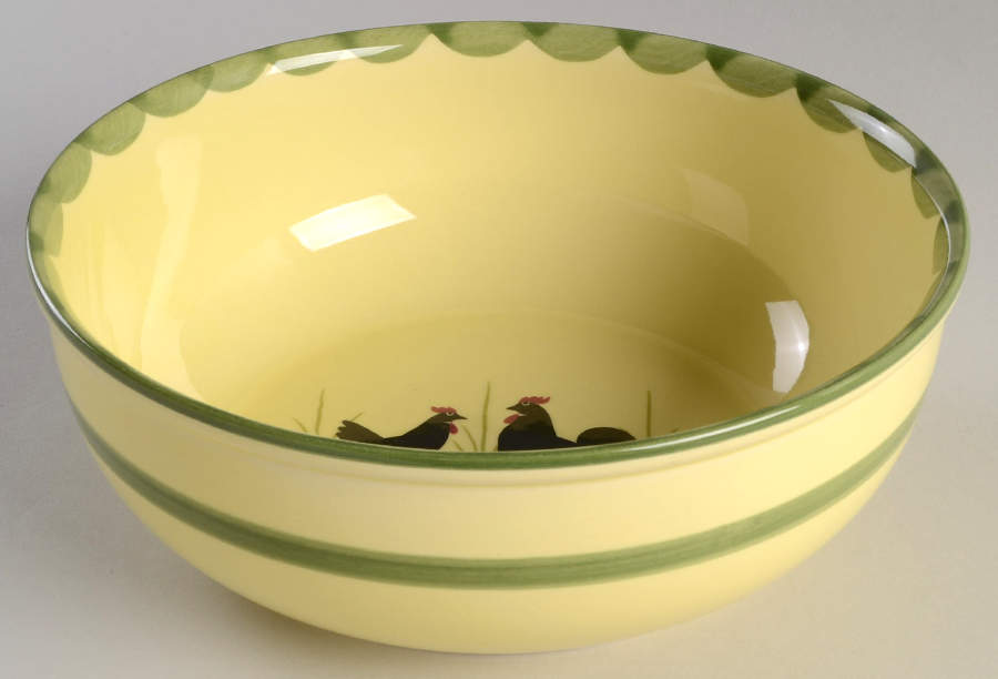 Cocks and Hens 9" Round Vegetable Bowl by Georg Schmider-1