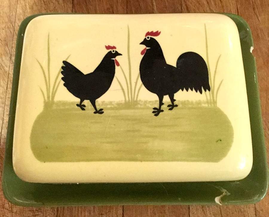 Cocks and Hens Butter Tray by Georg Schmider-1