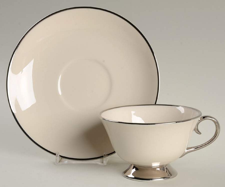 Bellmere (Rim) Footed Cup & Saucer Set by Gorham-1