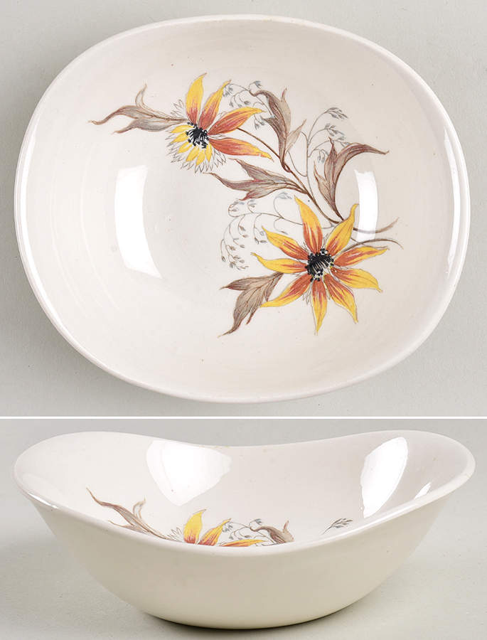 Brown Eyed Susan Fruit/Dessert (Sauce) Bowl by Grindley-1