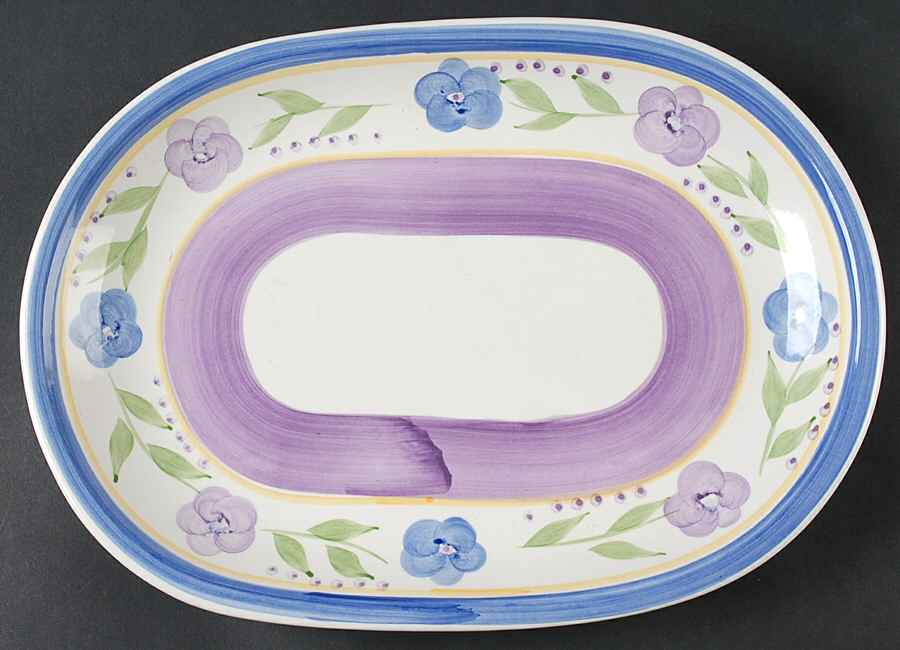 Bella 12" Oval Serving Platter by Gibson Designs-1