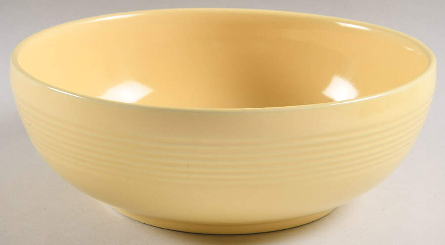 Main Street Dark Yellow 9" Round Vegetable Bowl by Gibson Designs-1