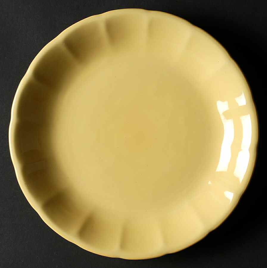 Main Street Dark Yellow Salad/Dessert Plate by Gibson Designs-1