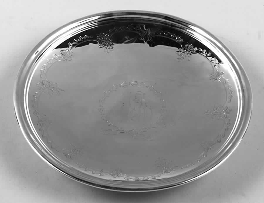 Sterling Hollowware Sterling Footed Cake Plate by Graff Washbourn & Dunn-1