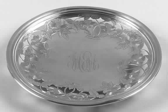 Sterling Hollowware Footed Sterling Sandwich Plate by Graff Washbourn & Dunn-1