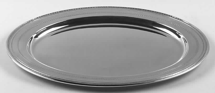Edgeworth (Sterling, Hollowware) Medium Sterling Meat Plate No Well by Gorham Silver-1