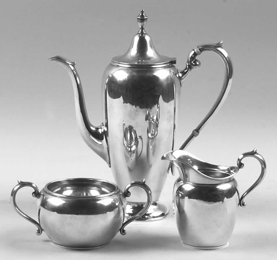 Puritan (Sterling, Hollowware) 3 Pc Demi Set-(SCPM, SCRM, SSUOM) by Gorham Silver-1