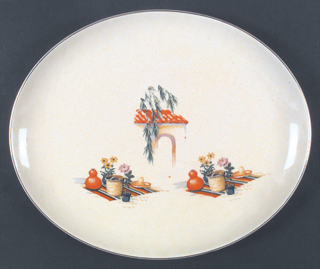 GEO228 13" Oval Serving Platter by WS George-1