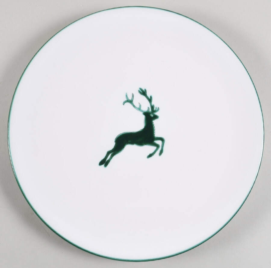Wild Stag Green (Coupe) Dinner Plate by Gmundner Austria-1