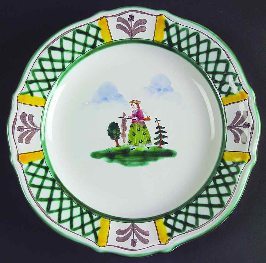 Hunt Scene (Rim, Scallop) Luncheon Plate by Gmundner Austria-1