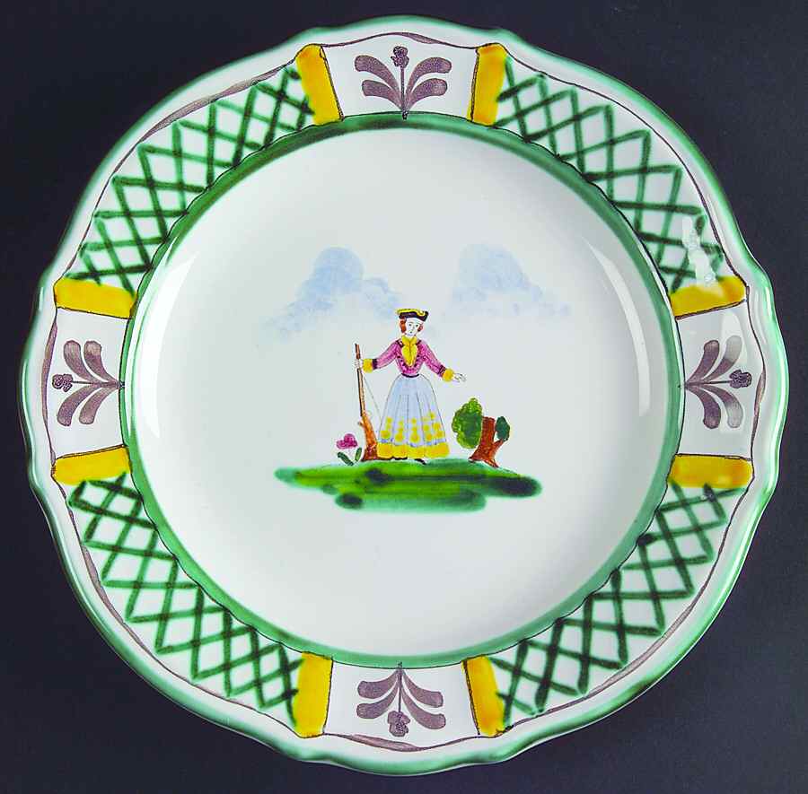 Hunt Scene (Rim, Scallop) Luncheon Plate by Gmundner Austria-1