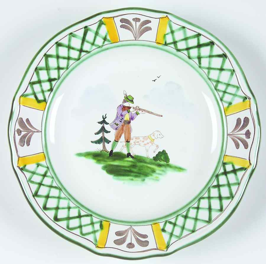 Hunt Scene (Rim, Scallop) Dessert/Pie Plate by Gmundner Austria-1