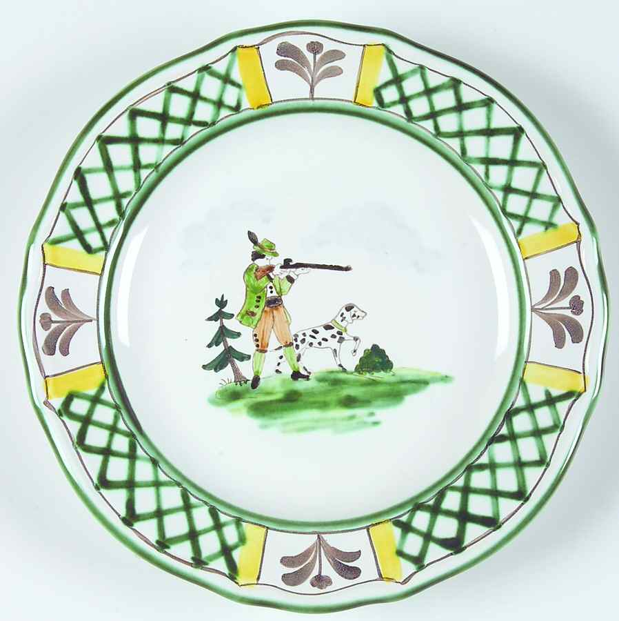 Hunt Scene (Rim, Scallop) Dessert/Pie Plate by Gmundner Austria-1
