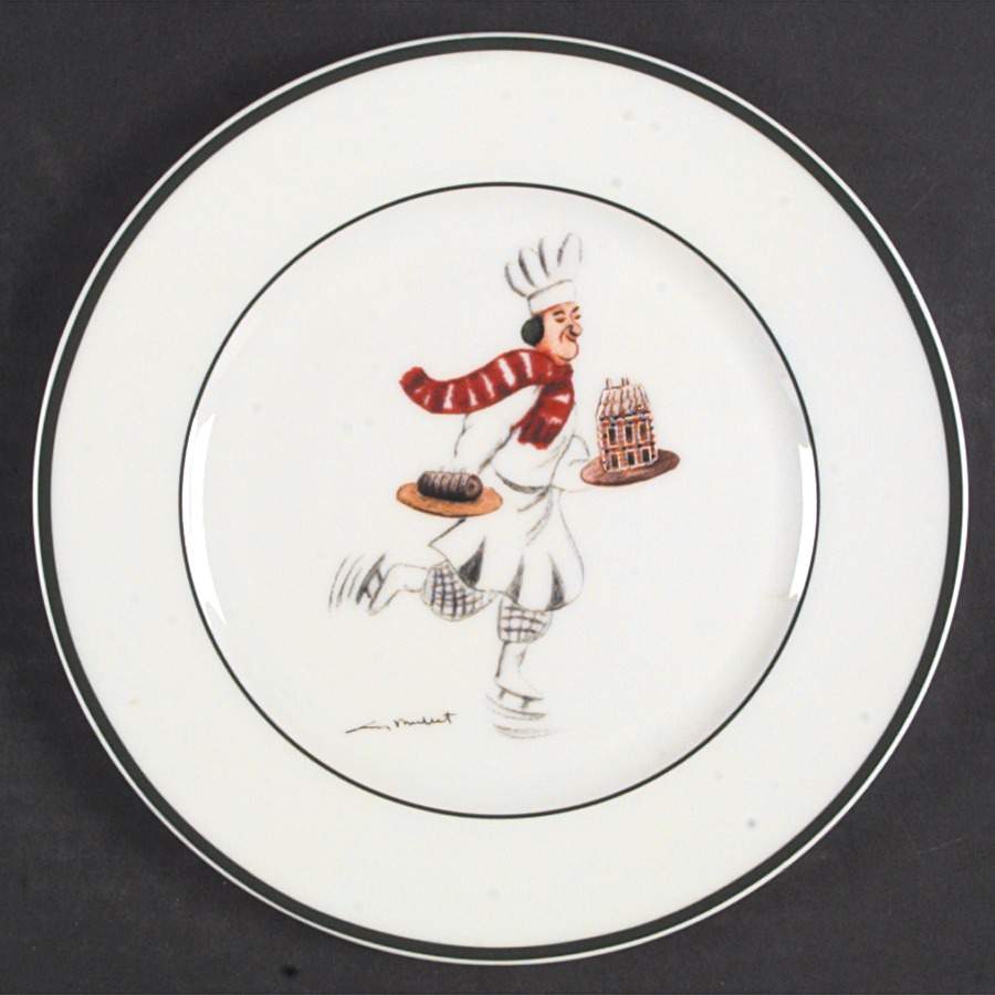 Skating Chefs Salad Plate by Guy Buffet-1