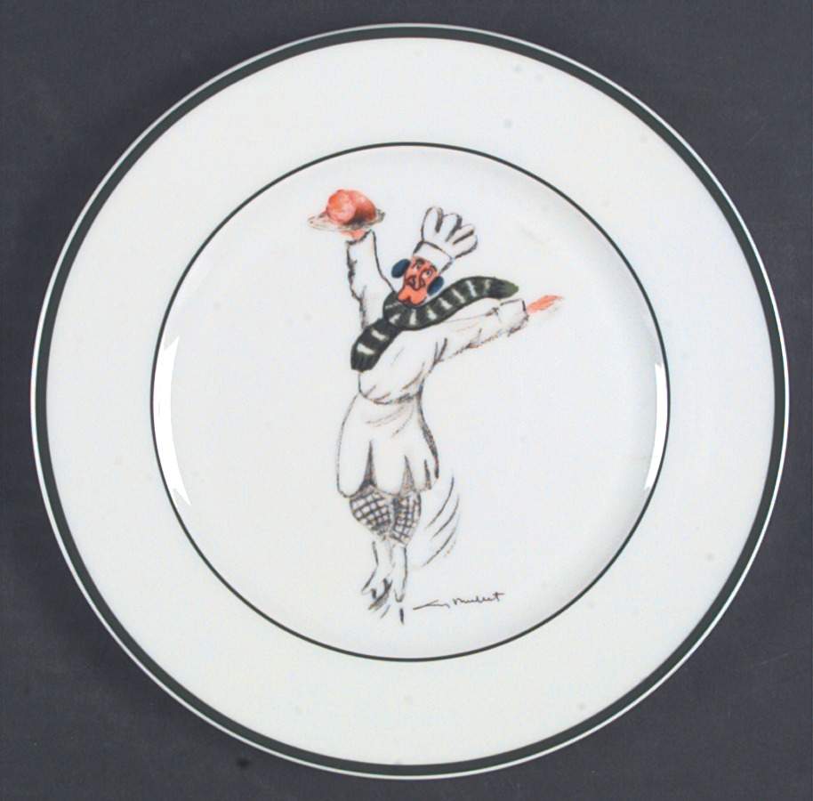 Skating Chefs Salad Plate by Guy Buffet-1