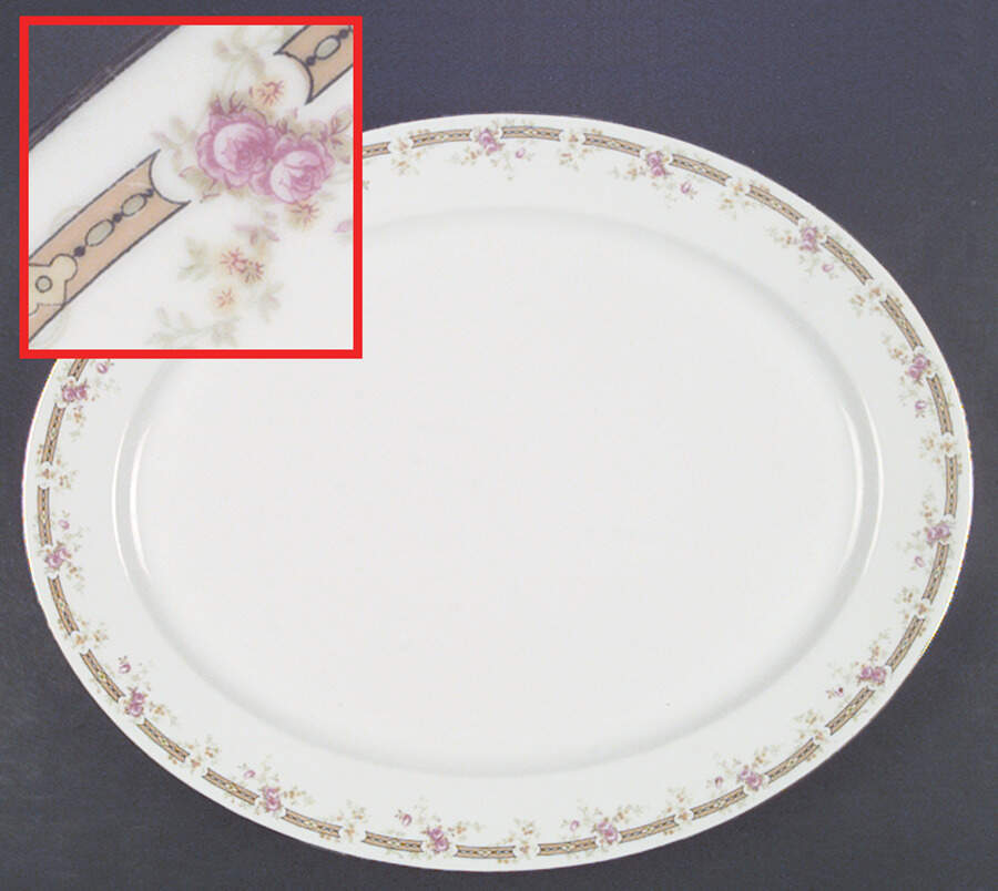 GUE297 14" Oval Serving Platter by WM Guerin-1