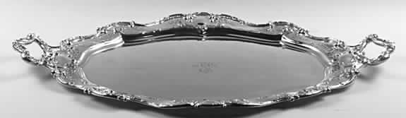 A6427 (Sterling, Hollowware) Large Waiter Tray by Gorham Silver-1