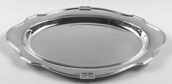 Lansdowne (Sterling, 1917, Hollowware) Small Sterling Oval Platter by Gorham Silver-1