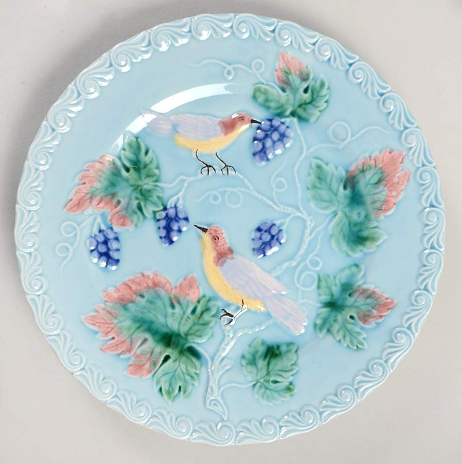 Birds & Grapes Luncheon Plate by Georg Schmider-1