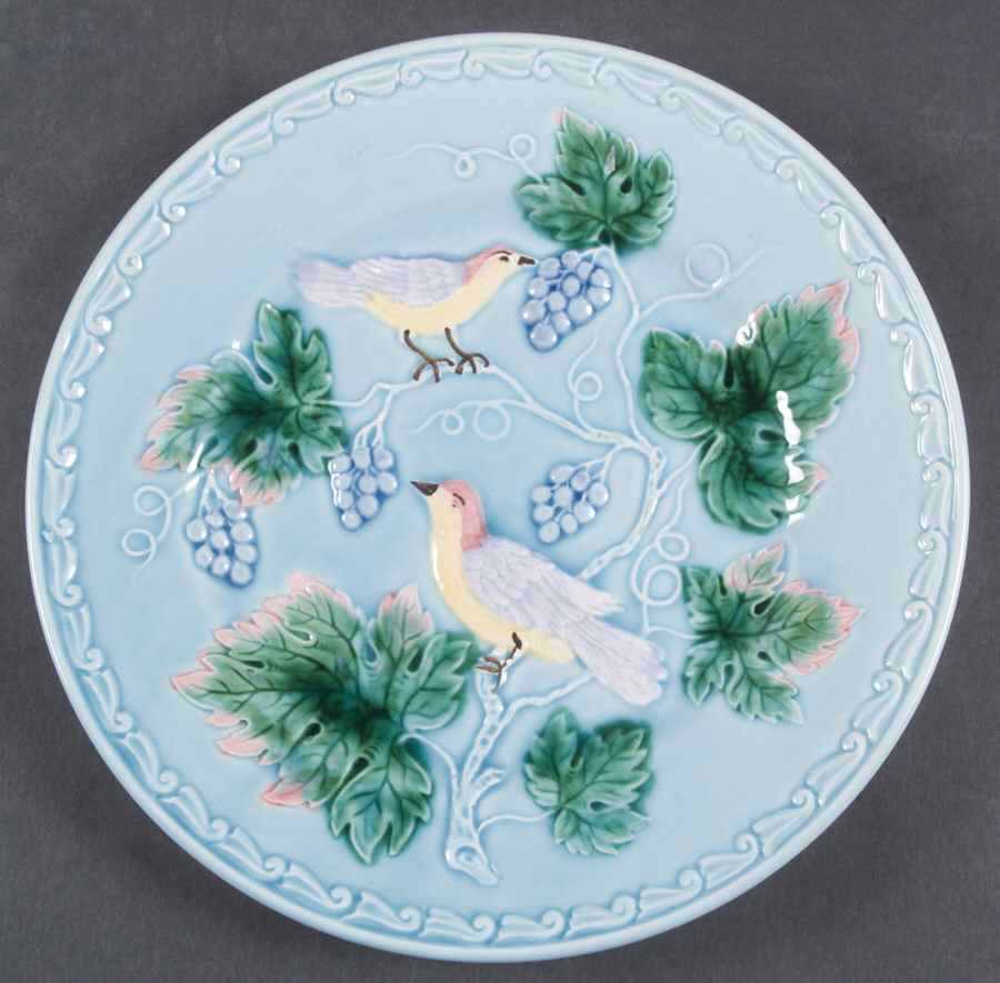 Birds & Grapes Dinner Plate by Georg Schmider-1