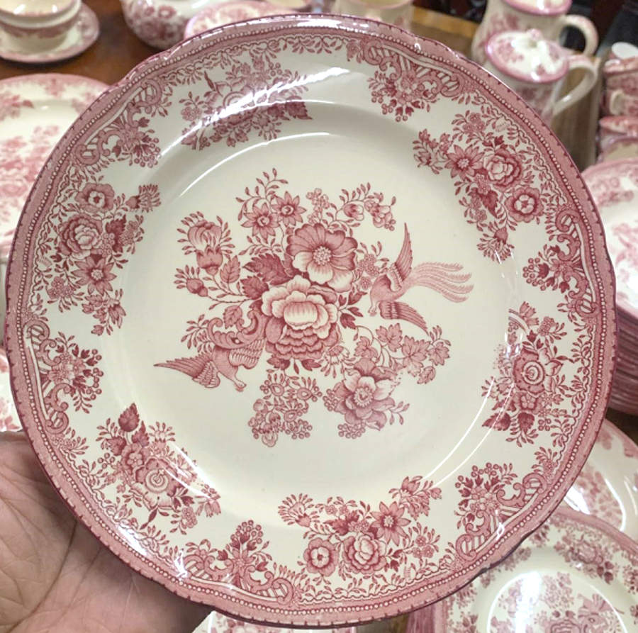 Fasan Red Dinner Plate by Gustavsberg-1