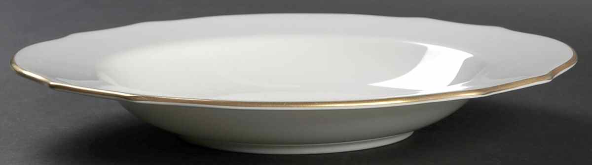 Bordo Oro Large Rim Soup Bowl by Ginori 1735-1