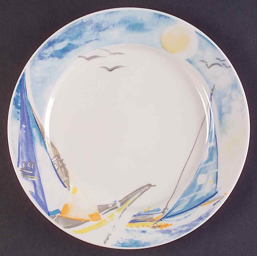 Sailing Dinner Plate by Gibson Designs-1