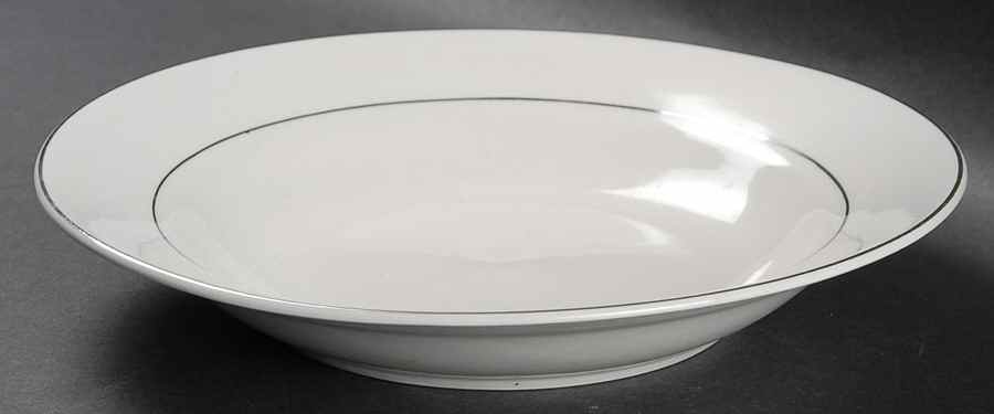 Heritage Platinum Rim Soup Bowl by Gibson Designs-1