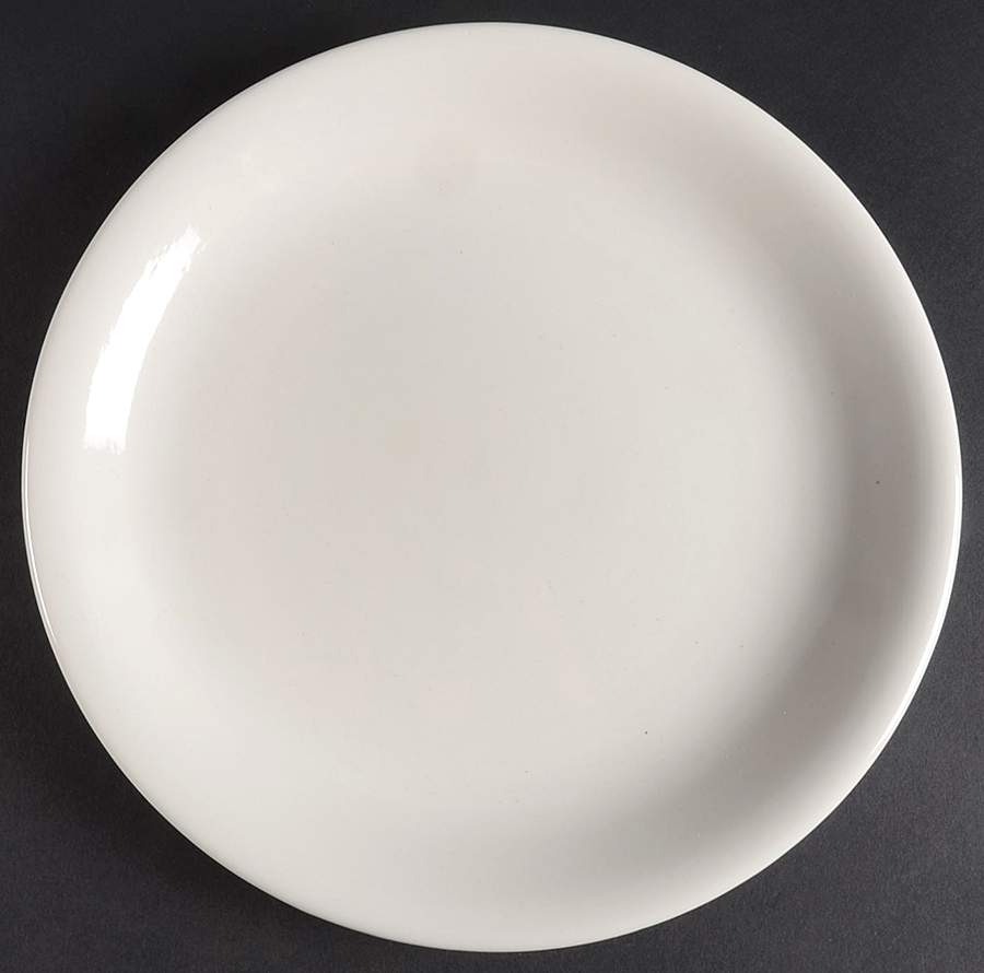 Color Trend White Dinner Plate by Gibson Designs-1