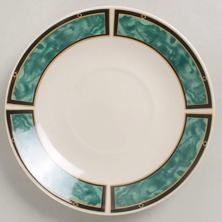 Royal Duchess Green Saucer for Flat Cup by Gibson Designs-1