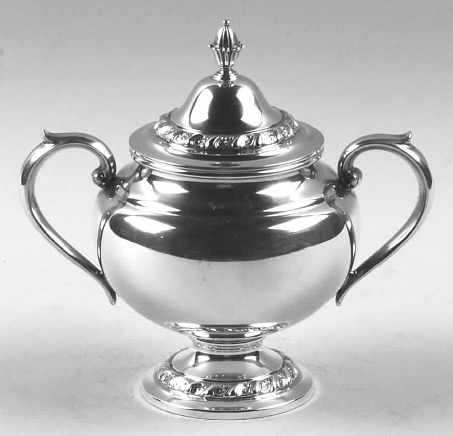 1091 (Sterling, Hollowware) Sugar Bowl & Lid by Gorham Silver-1