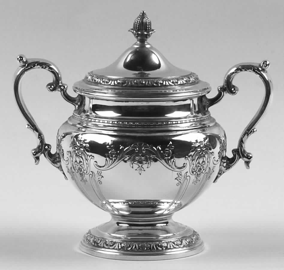 King Edward (Sterling, Hollowware) Sugar Bowl & Lid by Gorham Silver-1