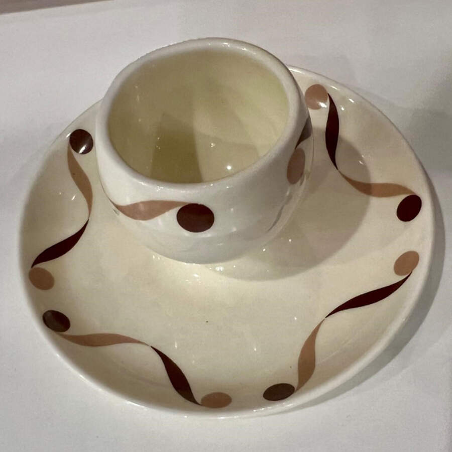 Neptune Double Egg Cup with Stand by WS George-1