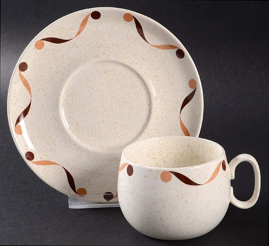 Neptune Flat Cup & Saucer Set by WS George-1