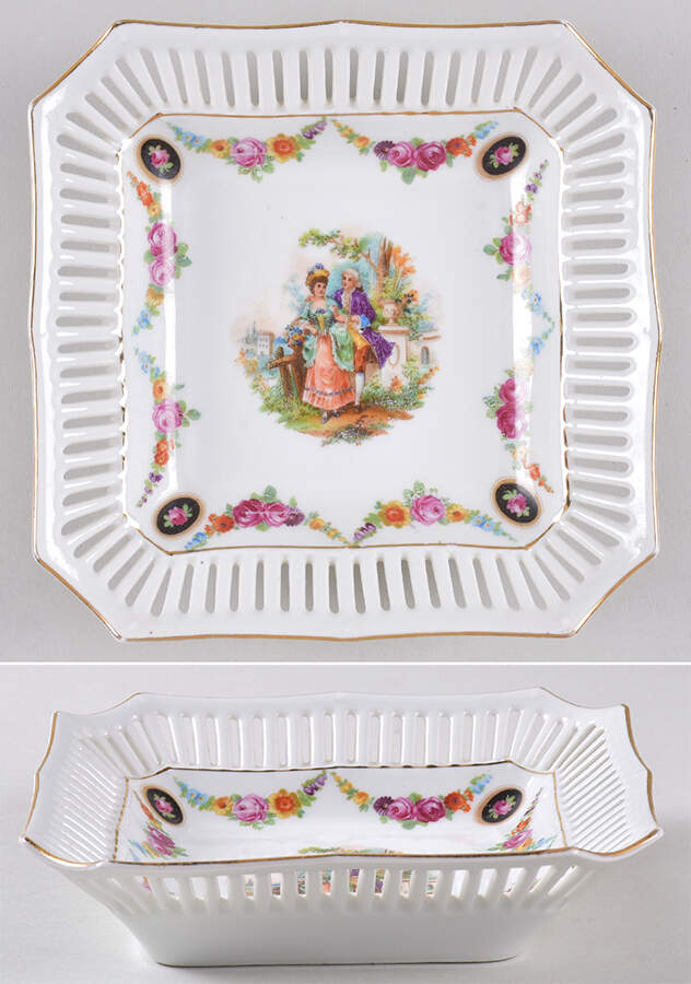 GMY59 6'' Pierced Square Bowl by Germany-1