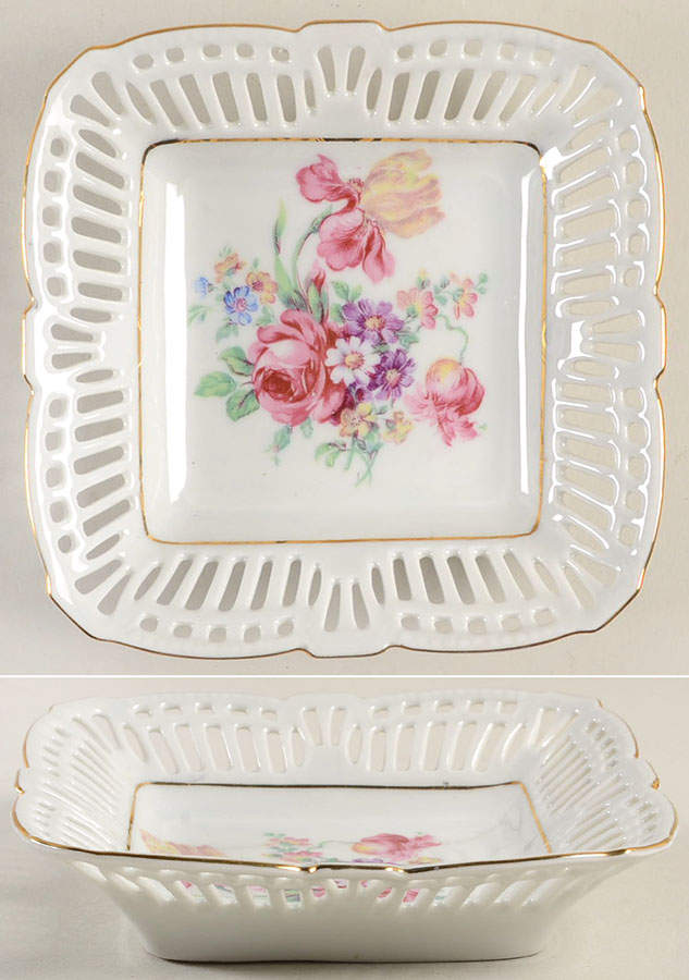 GMY63 5'' Pierced Square Bowl by Germany-1